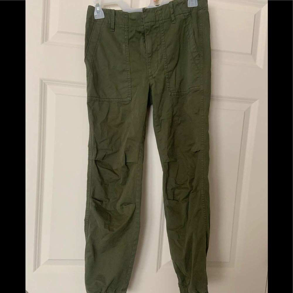 Women’s army green joggers